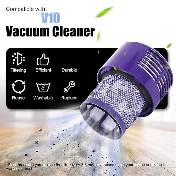 Upgraded Dust Bin for V10 Sv12 Vacuum Cleaner, Bin Replacement for V10 Bin Part No. 969509 As Shown