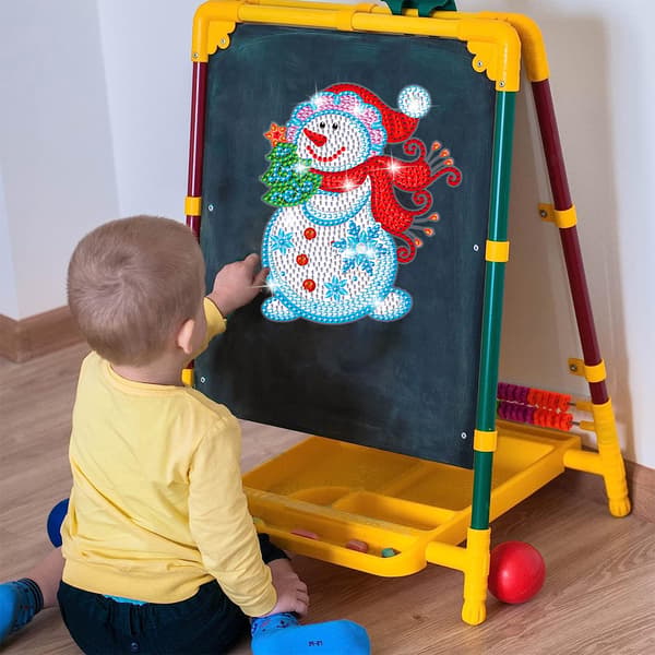 DIY Diamantmaling Dekal Veggdekal Jul Snømann