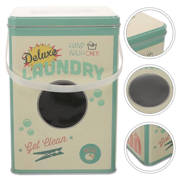 Laundry Detergent Bucket Iron Laundry Detergent Storage Container Reusable Laundry Detergent Container With Lid
