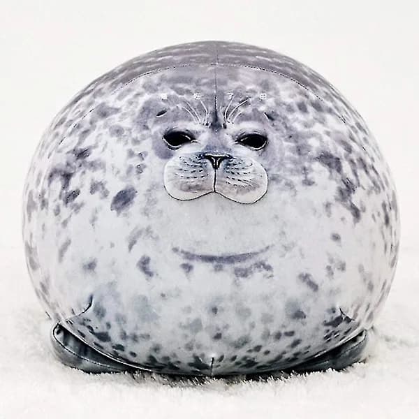 Hyljetyyny, Pullo Hyljetyyny, Söpö Hylje Pehmolelu Puuvillapehmo Lelu Tyyny Harmaa 30cm Harmaa 30cm