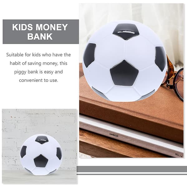 Kreativ fotball sparegris, kompakt sparegris for barn og gutter