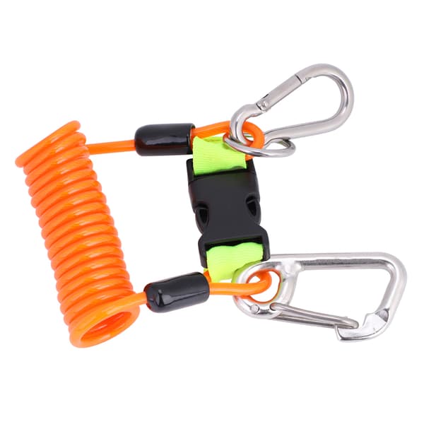 Orange Quick Release Anti Lost Spring Coil Lanyard