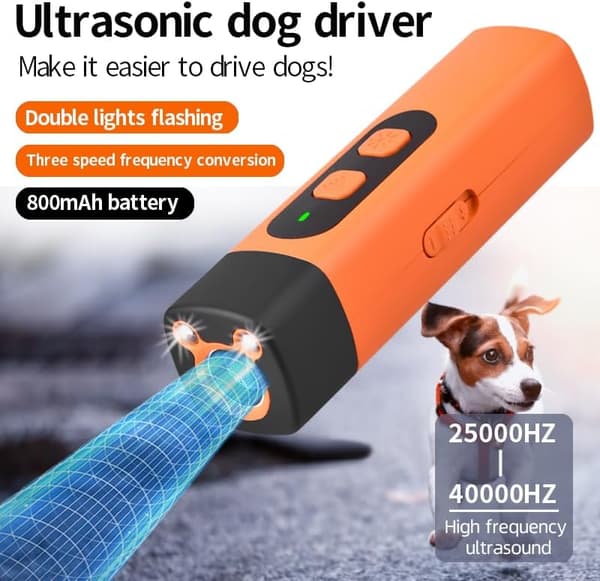 2026 Bark Deterrent, Rechargeable Sonic Dog Repellent, 25KHz Sonic Frequency Transmitter, Anti-Bark Device for Dogs