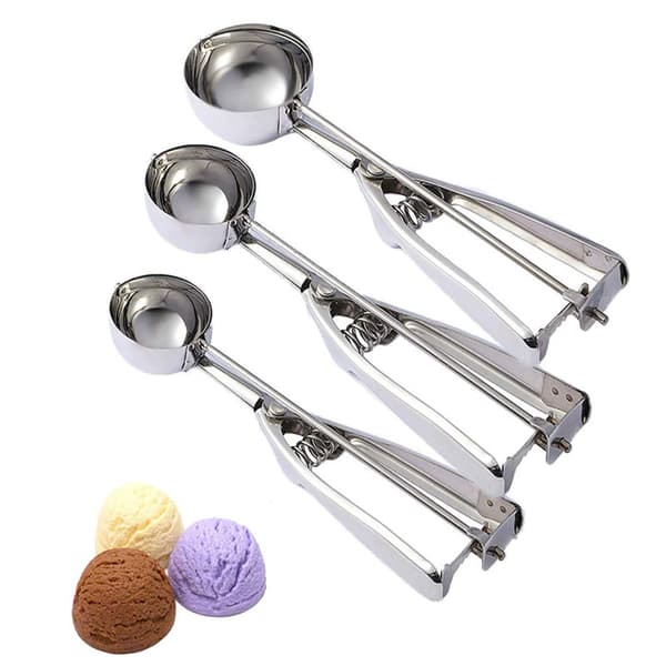 4/5/6 cm isske i rustfrit stål Isske Scoop Piskeris (3 stk)