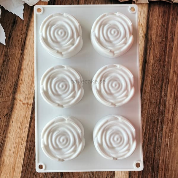 Rose-shaped Silicone Mold - 6pcs Pink Silicone Mold | Pink Baking Mold 150