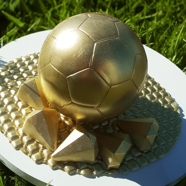Pralinform Fotball 1kg - Sjokoladeform - BWB 817 - 3-delt form Transparent transparent