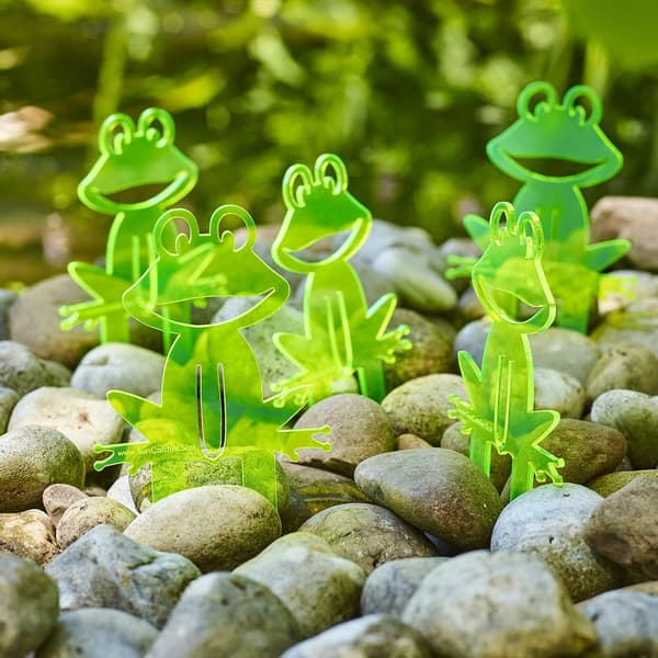 5 st Happy Frogs Solfångare Strålande Trädgårdsdekorationer, Trädgård