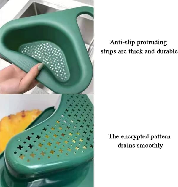 Triangular Sink Holder, Multifunctional Hanging Filter Drain, Swan-Shaped Sink Drain Basket, Creative Sink Drain Basket