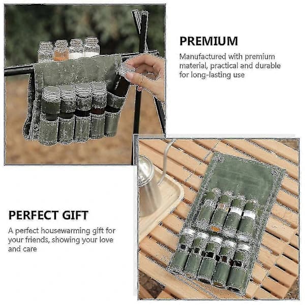 Spice Storage Bag, Bottle Organizer for Outdoor Camping, Seasoning Container [CO]