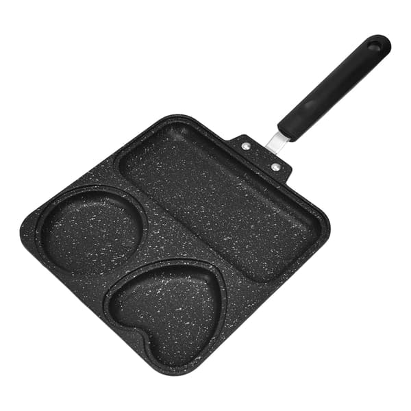 3-in-1 Square Non-Stick Frying Pan, Anti-Scald Handle, for Breakfast Cooking