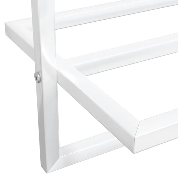 vidaXL Pyyheteline valkoinen 95x25x22 cm rauta Vit 2190