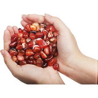 Natural Crushed Agate Stone Vase Crystal Ornament 9-12MM (Red Agate) 3pcs (9MM)
