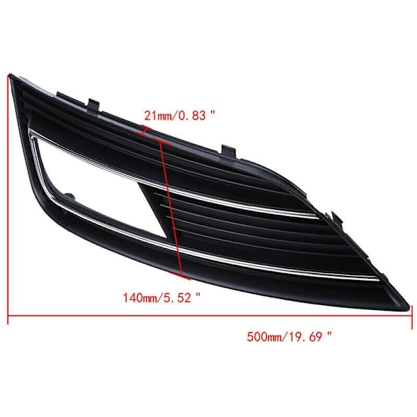 Front Bumper Fog Light Grille for Audi A4 B8 2012 2013 2014 2015 Left