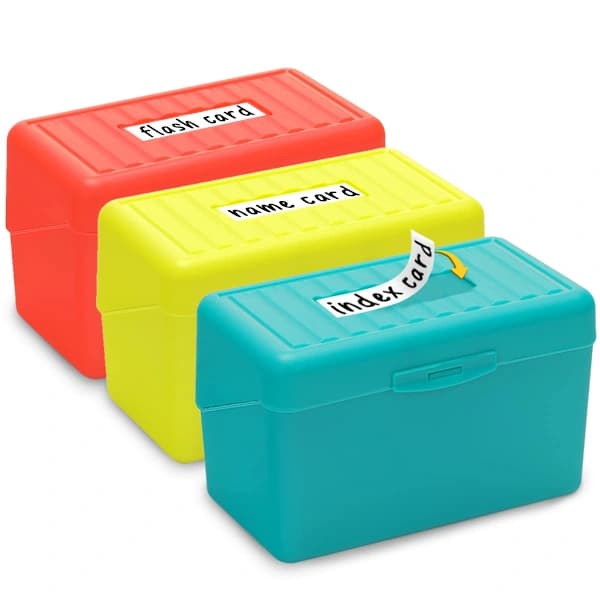 Indekskortholder 3x5, Indekskortboks Organizer Etui, 3x5 Flash Kort Holder, 300 Kort Kapacitet Boks, 3-pak