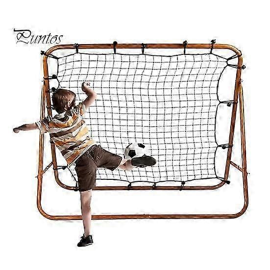 Fodbold rebounder net med 20 elastiske reb Kickback Fodbold træningsnet Mål Rebounder net Begynder træningshjælp sort musta