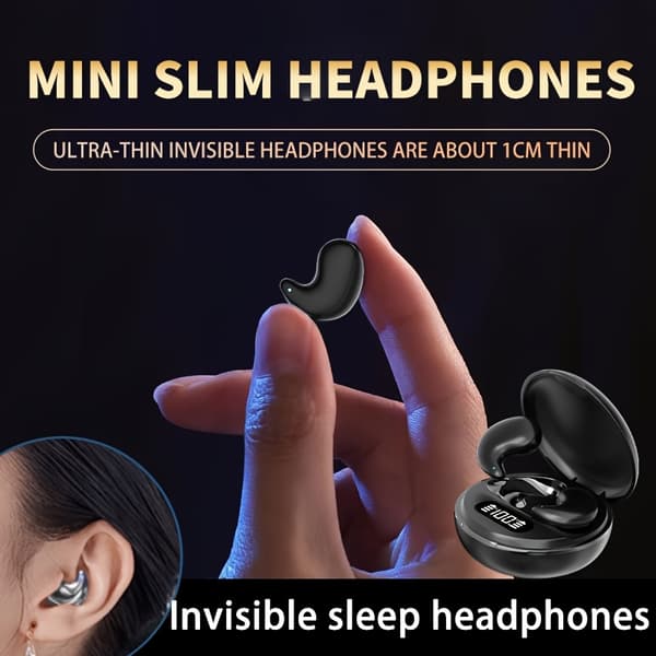 Ultra-Slim Invisible Mini Wireless Earbuds for Mobile Phones & Sleep