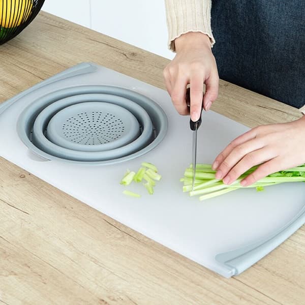 Multifunctional Cutting Board Removable Foldable Drain Basket Sink Chopping Board Kitchen Utensils Camping Storage Basket
