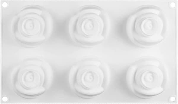 6-hullers roseformede silikoneforme Silikoneform til kageform Lysform