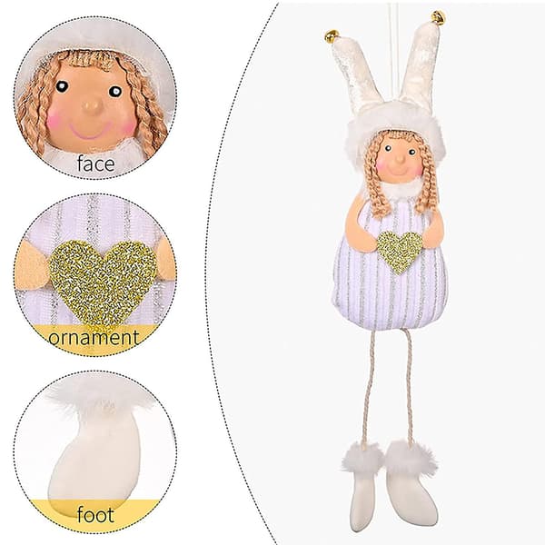 Christmas Tree Decorations Light Hanging Figures Compatible With Christmas Tree, Hanging And Christmas Lace Doll Decoration Compatible With