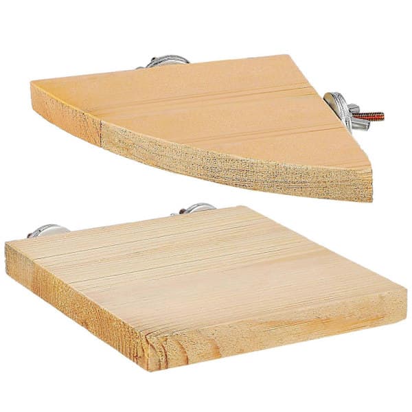 Parrot Flat Perch Playground Extra Space for Budgies, Conures, Finches, Easy to Install, 2-Pack
