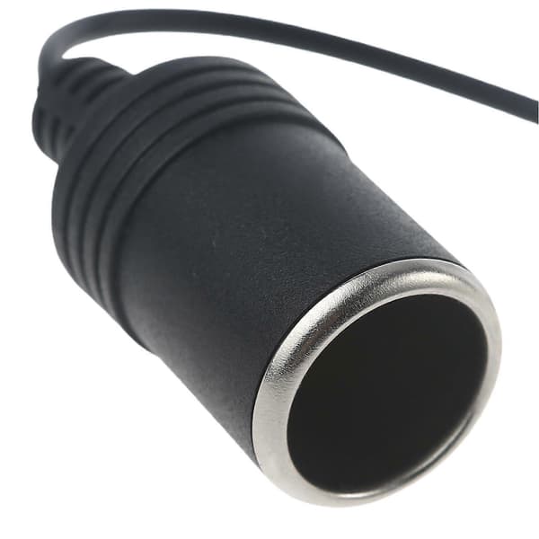 USB-C PD til 12V 60W Bilcigarettænder Hun Adapterkabel til Biloplader Støvsuger Sort