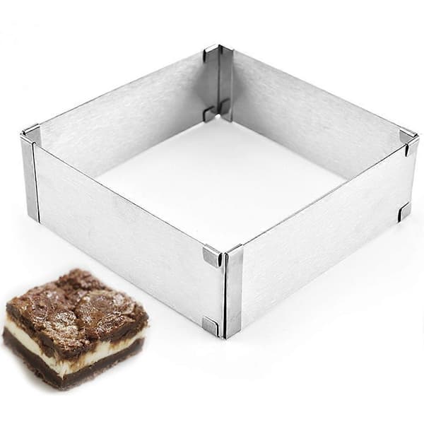 Stor Moussering i Rustfritt Stål 3D Firkantet Justerbar Kakeform for Baking av Kjeks