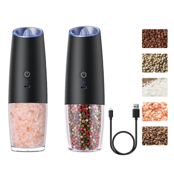 Electric Spice Grinder - Upgraded USB Rechargeable Black 591 Set 659