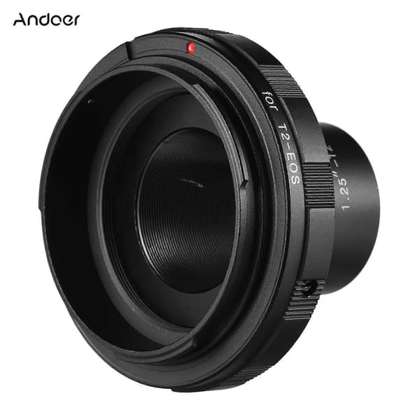 Andoer 1.25-T2-EOS Adapterring Fototilbehør Erstatning for Canon EOS-kamera 1,25 tommer Okular T2 Teleskop til Landskabsfoto DB