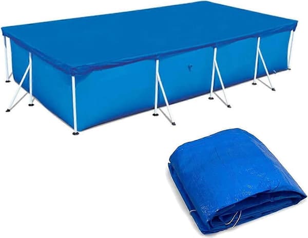 Pool Cover, Rectangular Pool Cover, Easy-to-Install Dustproof Pool Cover, Suitable for Frame Pool (220*150CM)