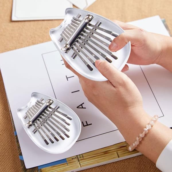 1 Piece (Clear Kitten) 8-Key Kalimba, Limba, Children's Instrument