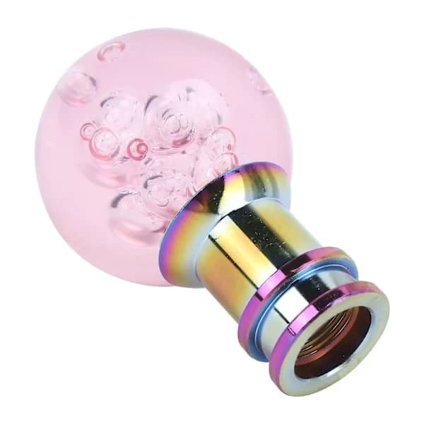 Universal Rosa Krystal Boble Manuel Gearknop med 3 Gevindadaptere