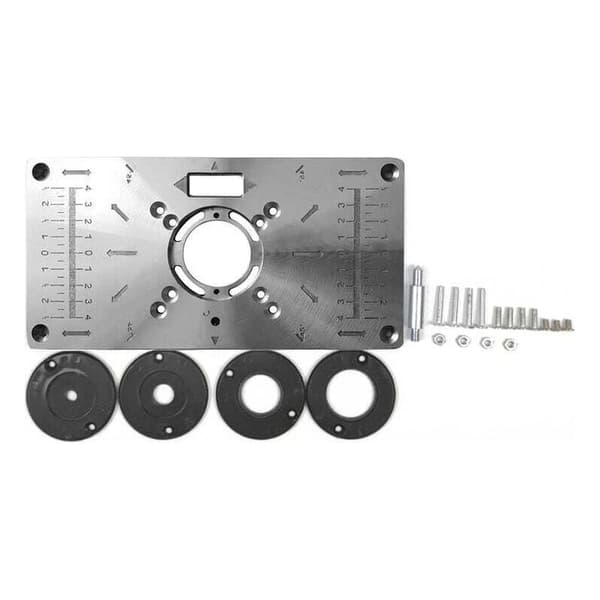 Router Table Insert Plate, Woodworking Benches, with 4-Ring Tool Holder