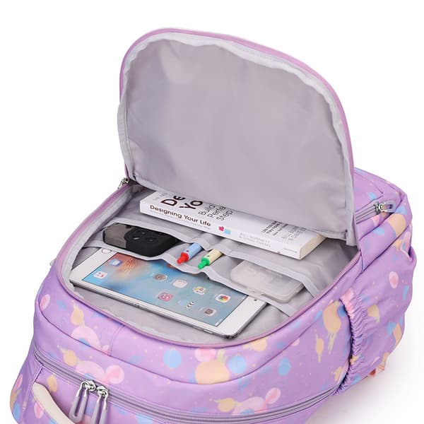 School Backpack, 3-Piece Backpack Set for Teenagers, with Insulated Lunch Bag and Pencil Case (Pink)