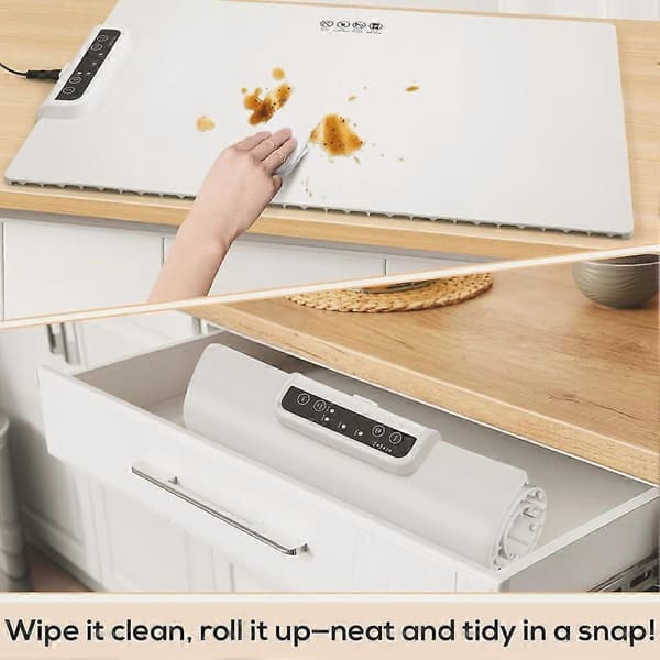 Kitchen Utensils Portable Food Warmer: Roll-Up Silicone Heating Mat for Food - Foldable Electric Warming Plate US Plug