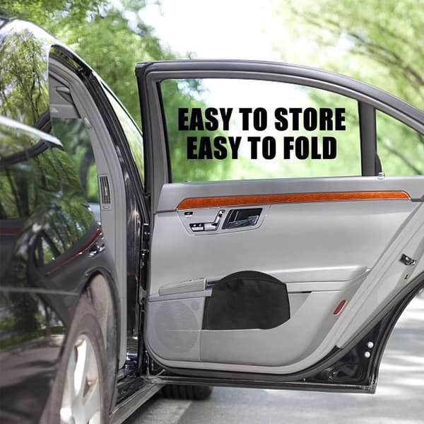 Bilvindruta Solskydd 210T Polyester UV-isolering Vikbart Skydd För SUV Pickup Lastbil Sedan 150x70cm Blå Ögon Tryck