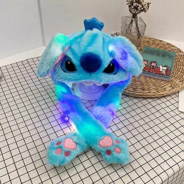 Valaiseva Pehmo Liikkuva Hattu Sarjakuva Eläinlelu Hattu Lilo ja Stitch Valaiseva Hattu Lämmin Hattu