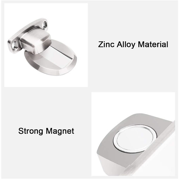 Stærk magnetisk dørstopper 1 stk, sort metal dørstopper Heavy Dut