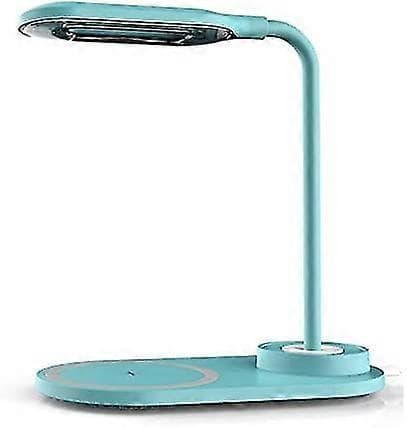 Skrivebordslampe Multifunksjonell Lampe Trådløs Lader Skrivebord Bordlampe LED-plate Trådløs Hurtiglading Soverom-FA-