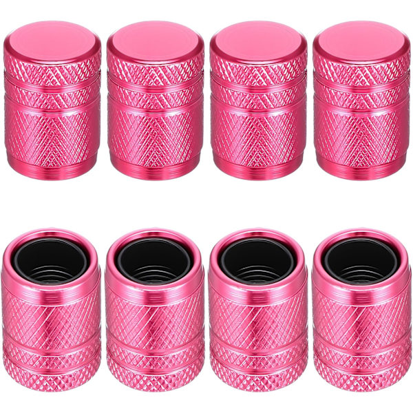 8 st däckventilhattar, metall för Pink