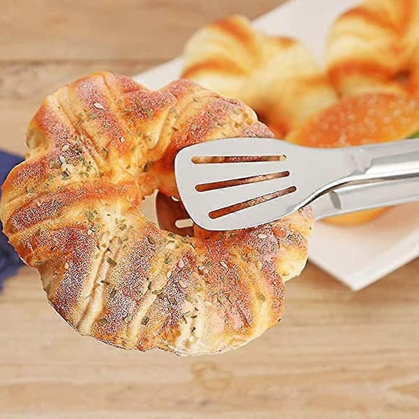 [LD] Serveringstang, kjøkkentang, buffettang, matlagingsredskap i rustfritt stål, liten tang 6 stk (18 cm)