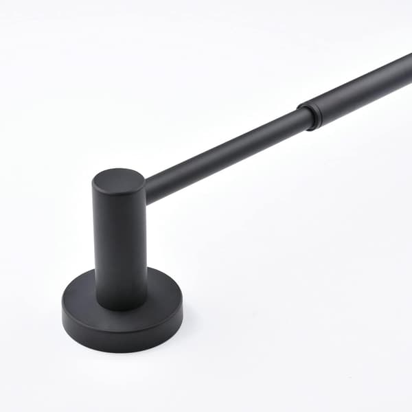 Justerbar håndklædeholder 40CM til 66CM, vægmonteret badeværelseshåndklædestang, sort, 304 rustfrit stål