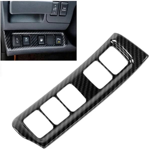 Decorative Carbon Fiber Headlight Button Frame for Navara NP300 2016-2021