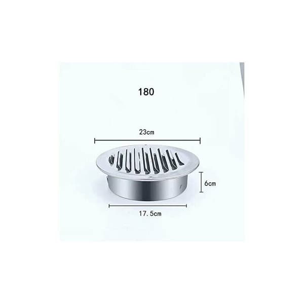 Wall Ventilation Grille, Hood Outlet and Exhaust Pipe with Protective Net - 180mm