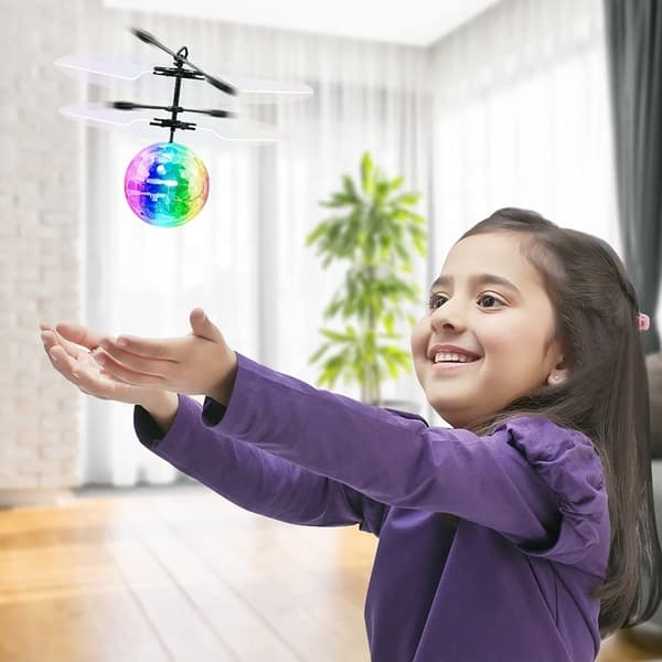 Flygende ball, Mini boomerang drone med fargerike lys
