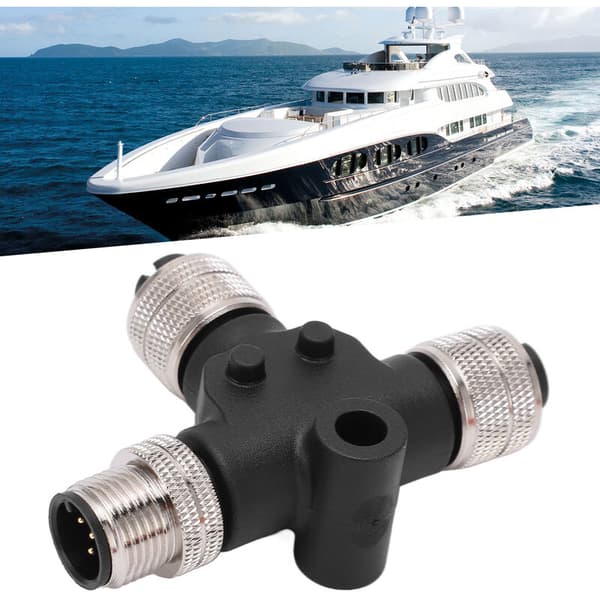 T-connector for NMEA 2000 M12 Thread 5 Pin IP67 Waterproof for Lowrance Network