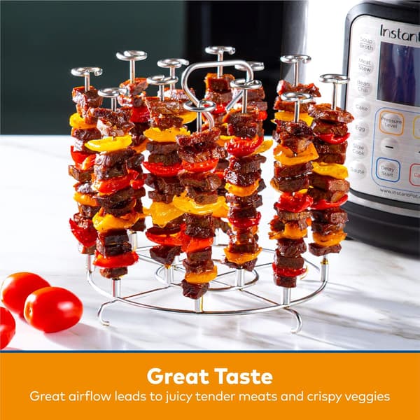 Grillspydstativ med Instant Pot-kompatibelt 6-Quart-tilbehør til Air Fryer Crisp-låg