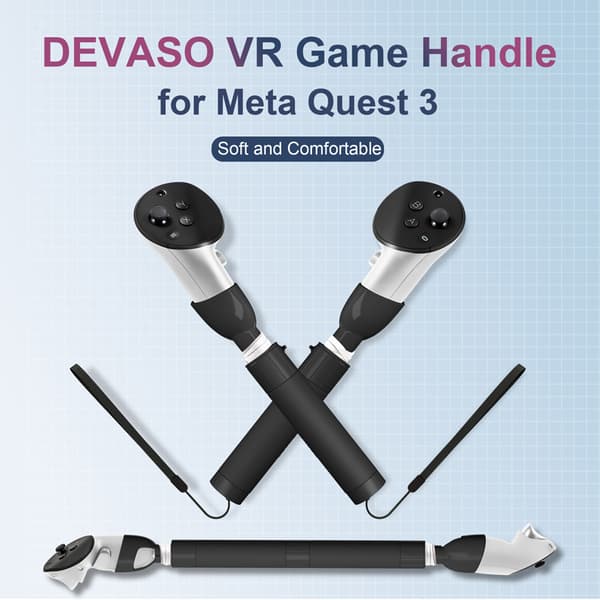 DEVASO golf club handle for Meta Quest 3 VR - Enhanced grip and realistic gameplay