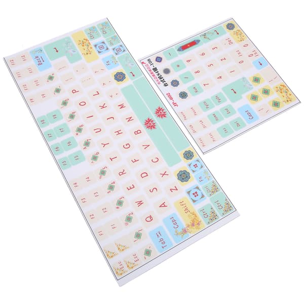 Cute Cartoon Clear Pattern PVC Keyboard Sticker for Mechanical Keyboard - 2pcs