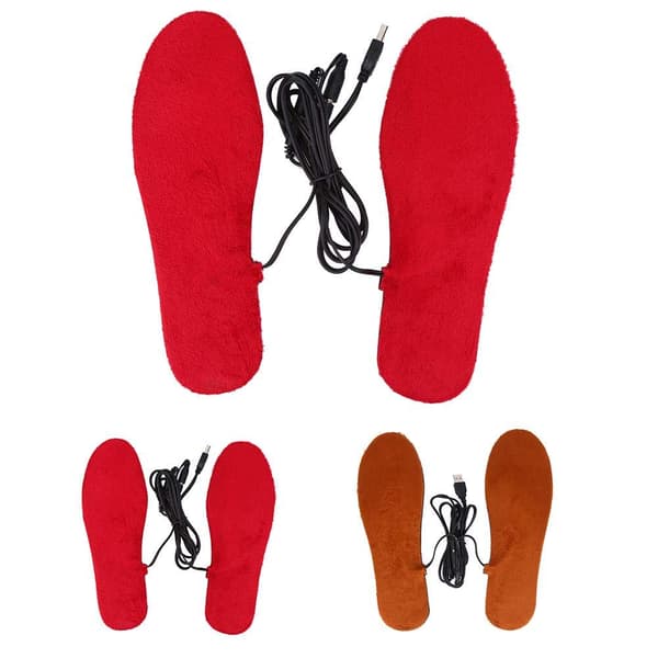 (Men-Brown) Winter Heated Insoles, Electronic Heated Warm Insoles
