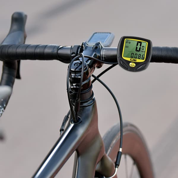Vandtæt cykelcomputer - Multifunktionel trådløs cykelcomputer - Cykeltilbehør kilometertæller til mountainbikes landevejscykler